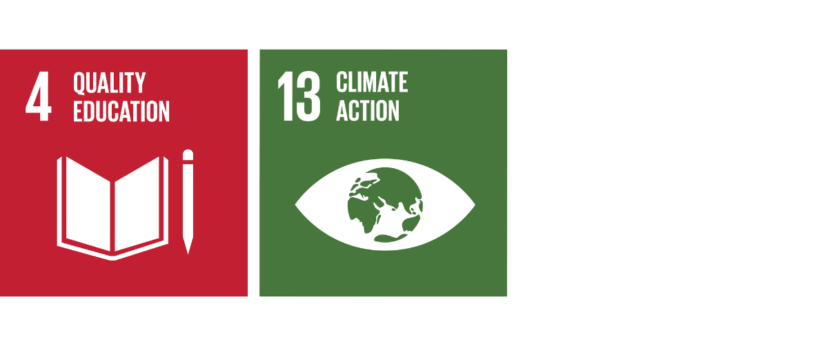 SDG logos for quality education and climate action
