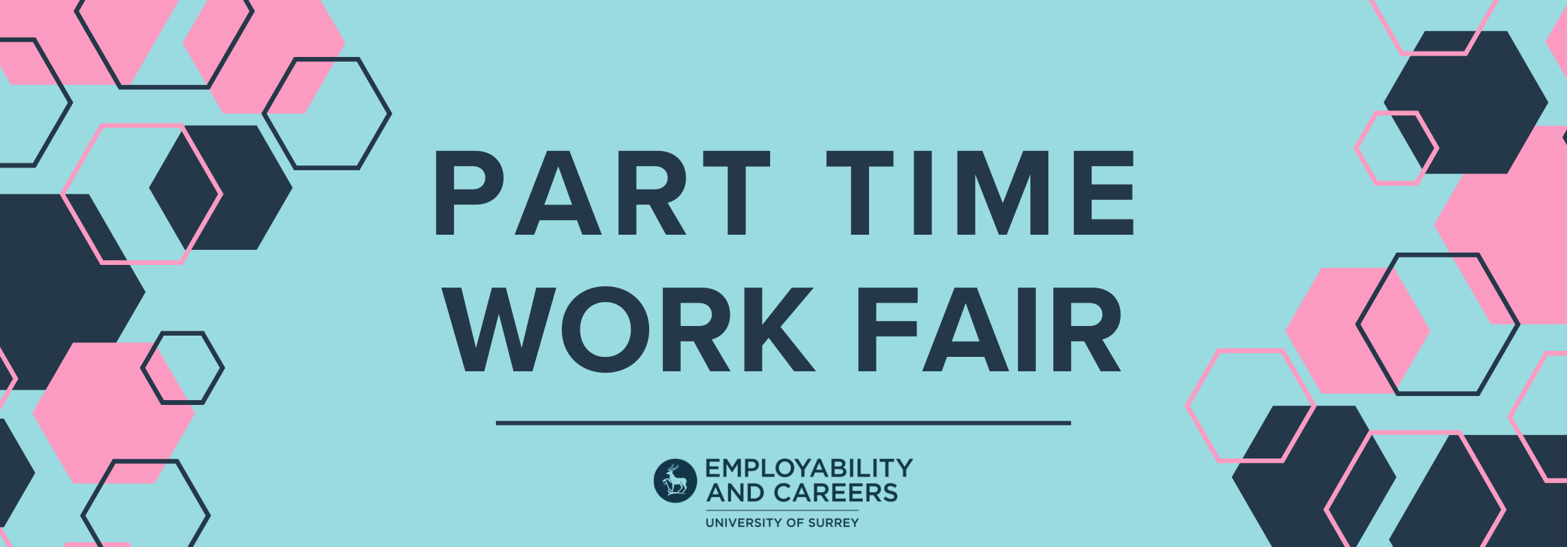 Banner promoting the part-time work fair