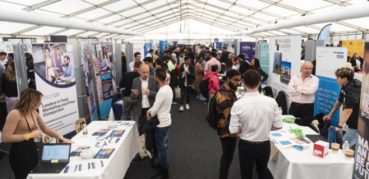 People at careers fair