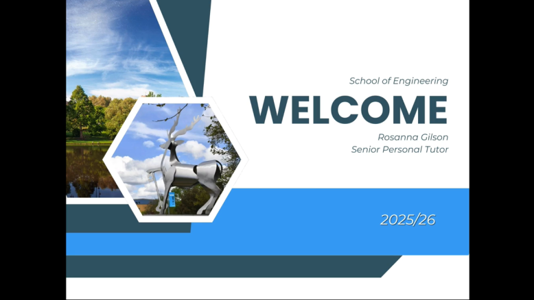 Welcome screenshot from video