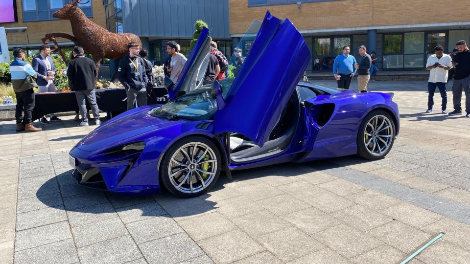 McLaren supercar on AP Piazza