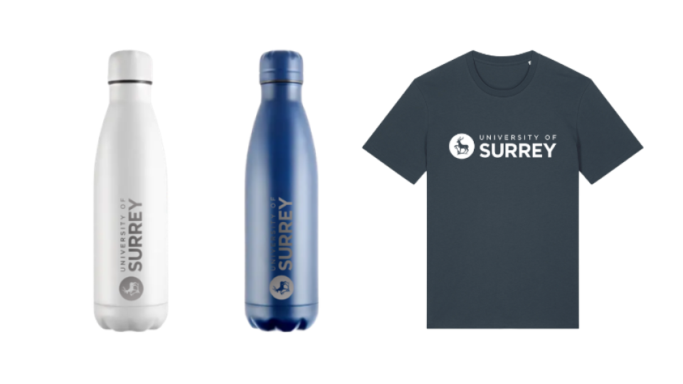Water bottles and t-shirt