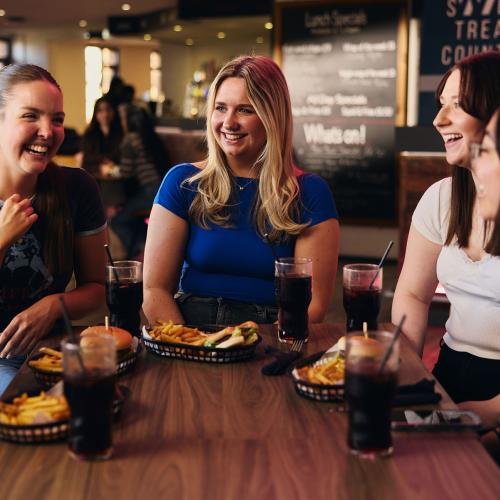 Surrey students laughing